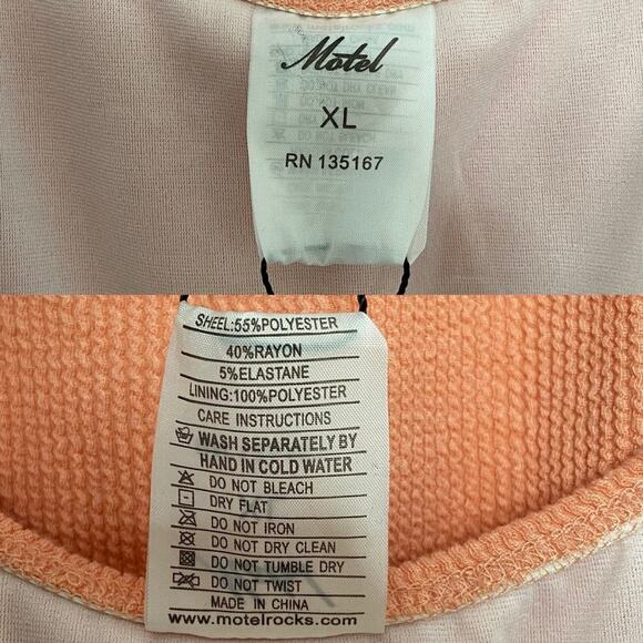 NWT Motel Rocks Goddess Swimsuit Size Peach One Piece Beach Vacay Pool Summer XL - Picture 10 of 11
